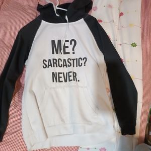 Black and White Letter Graphic Hoodie Ardene